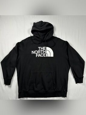 The North Face Black Pullover Hoodie with White Logo